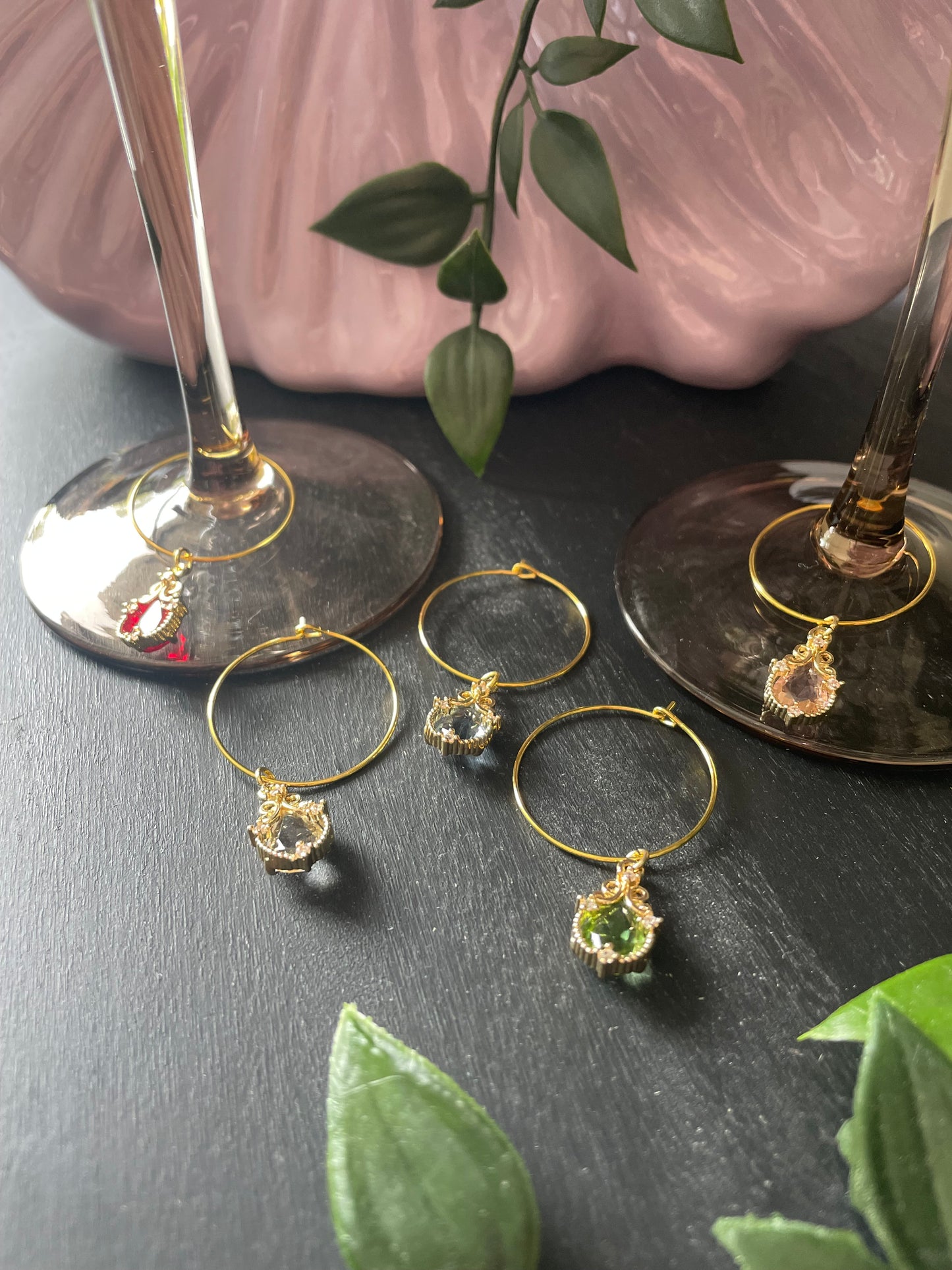 Wine glass charms “Elegance” (5pcs)