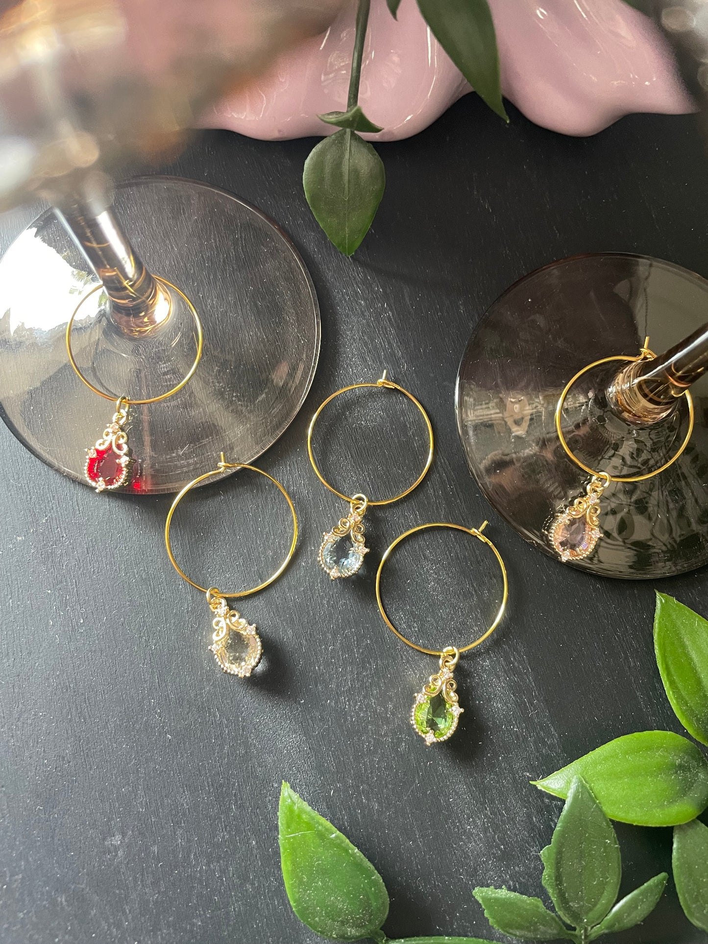 Wine glass charms “Elegance” (5pcs)
