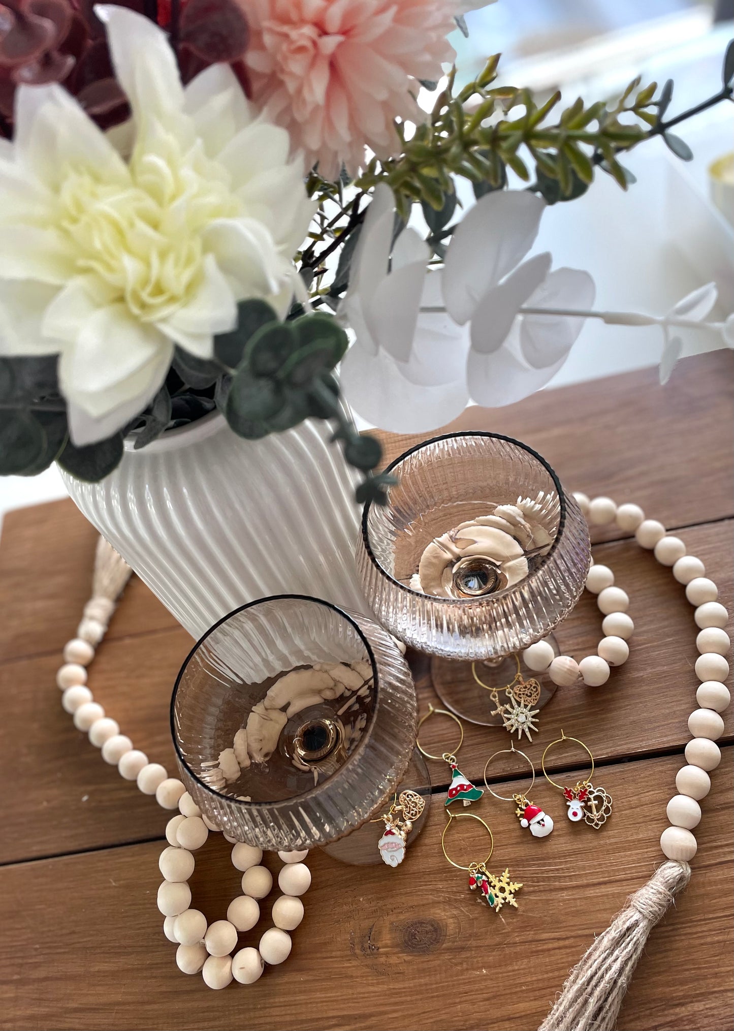 Wine glass charms “Christmas” (6pcs)