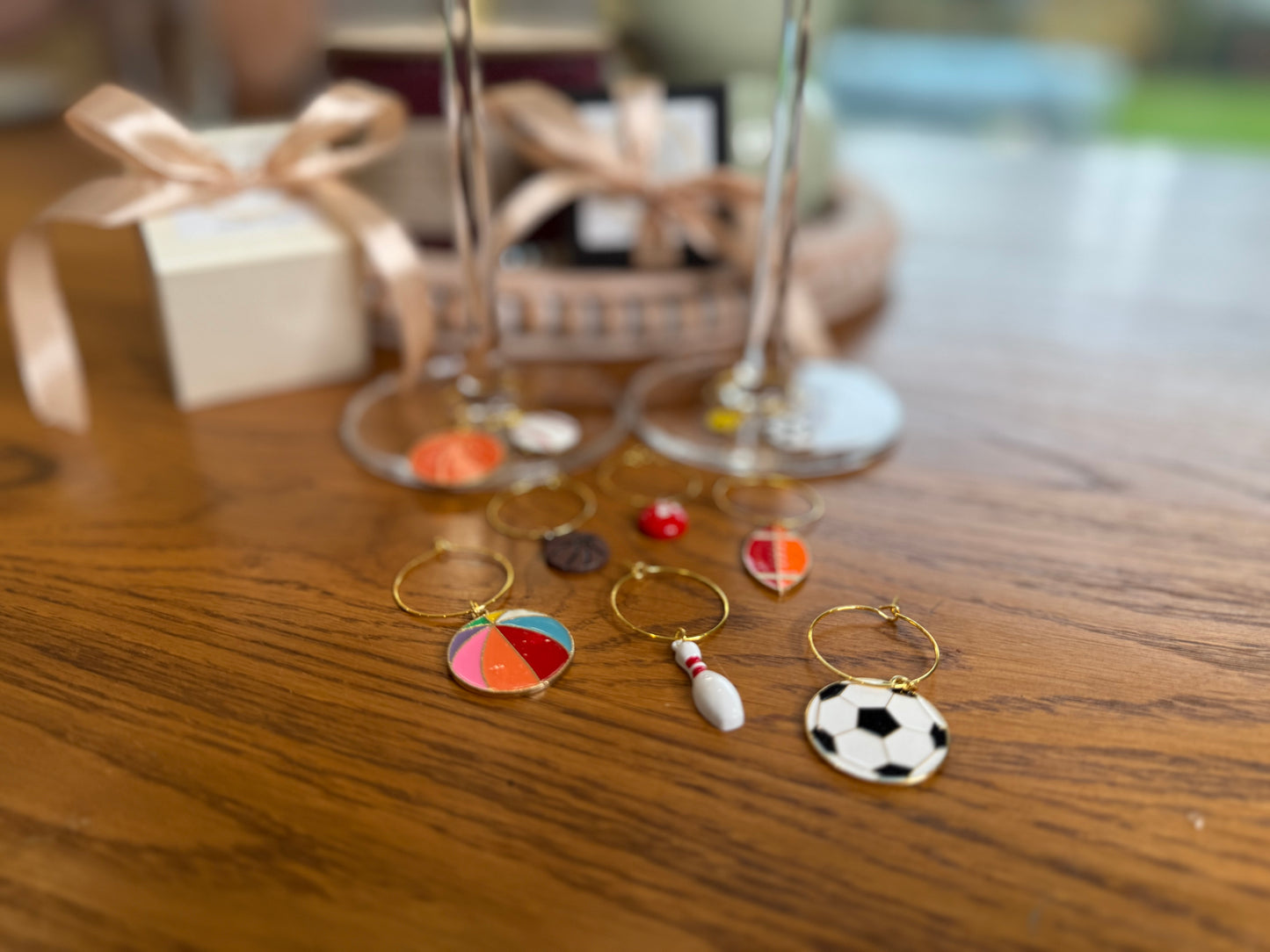 Wine glass charms “Sports”