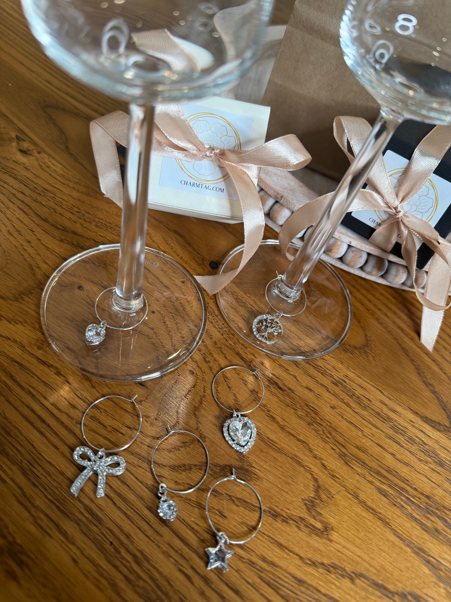 Wine glass charms "Cloud" (6 pcs)