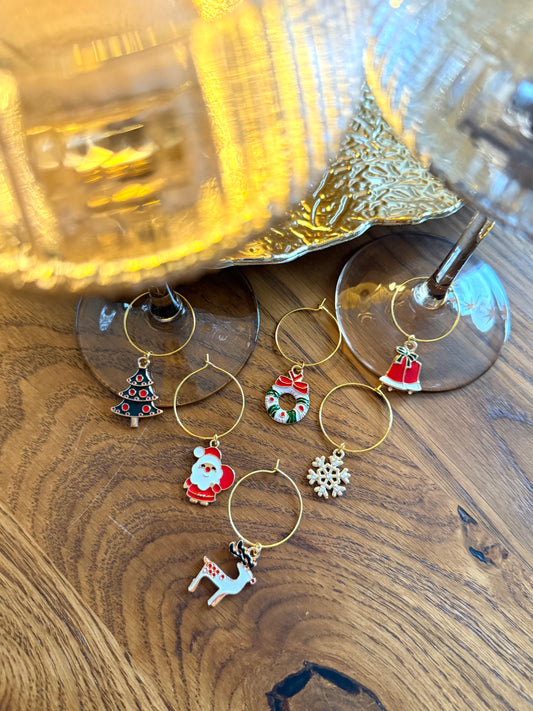 Wine glass charms HOLIDAYS (6pcs)