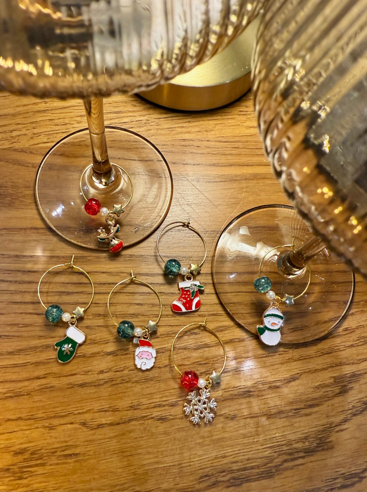 Wine glass charms "JOY" (6pcs)