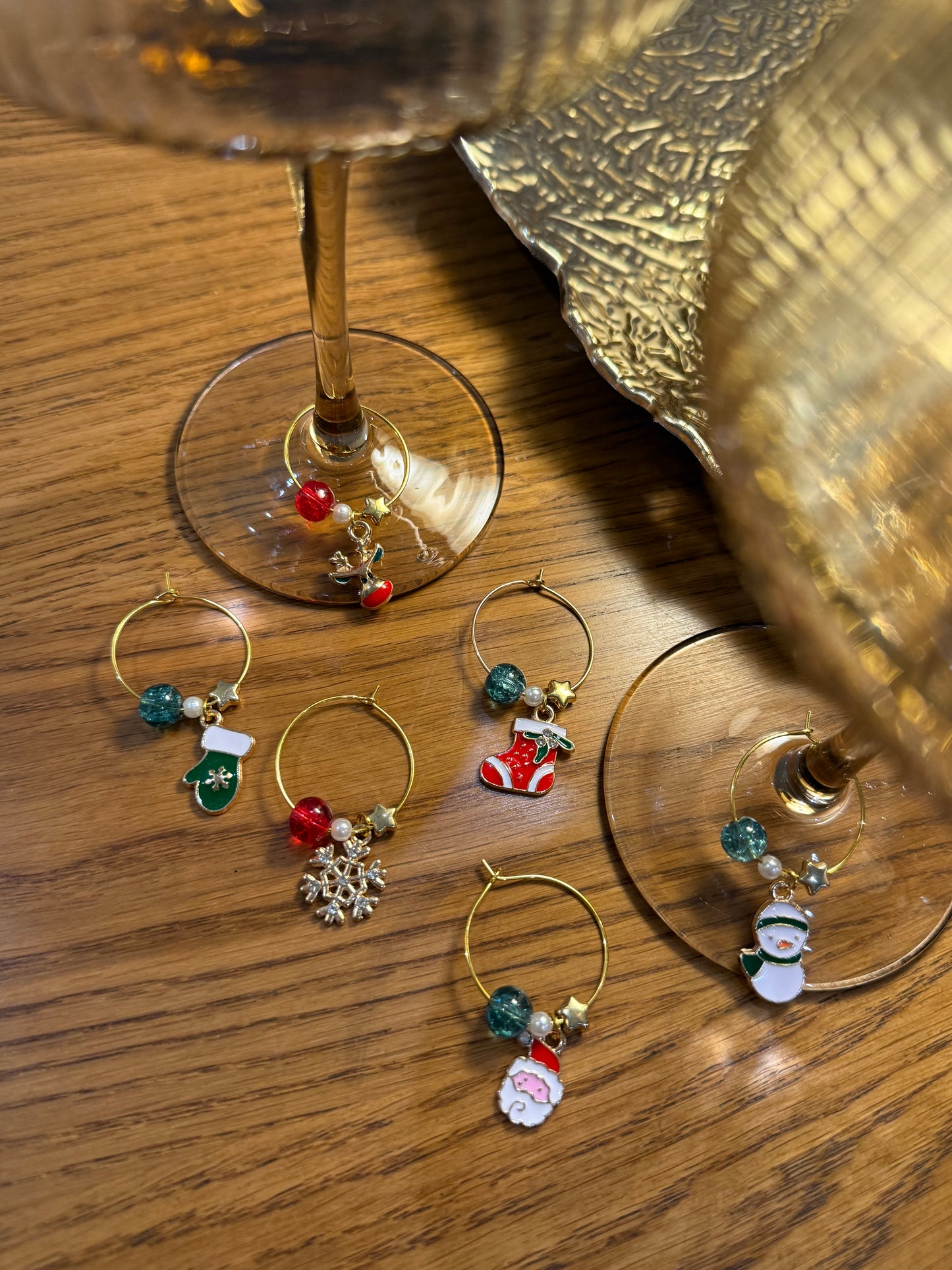 Wine glass charms "JOY" (6pcs)